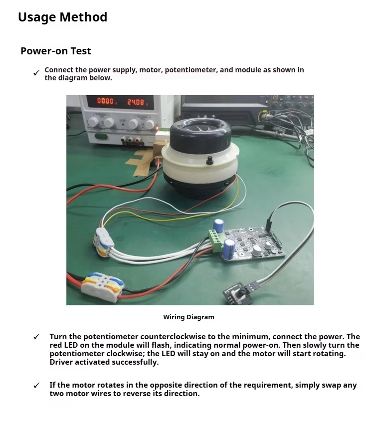 1600W BLDC FOC Motor Controller Board Sensorless Brushless DC 3-Phase Driver Development Board for RC E-bike