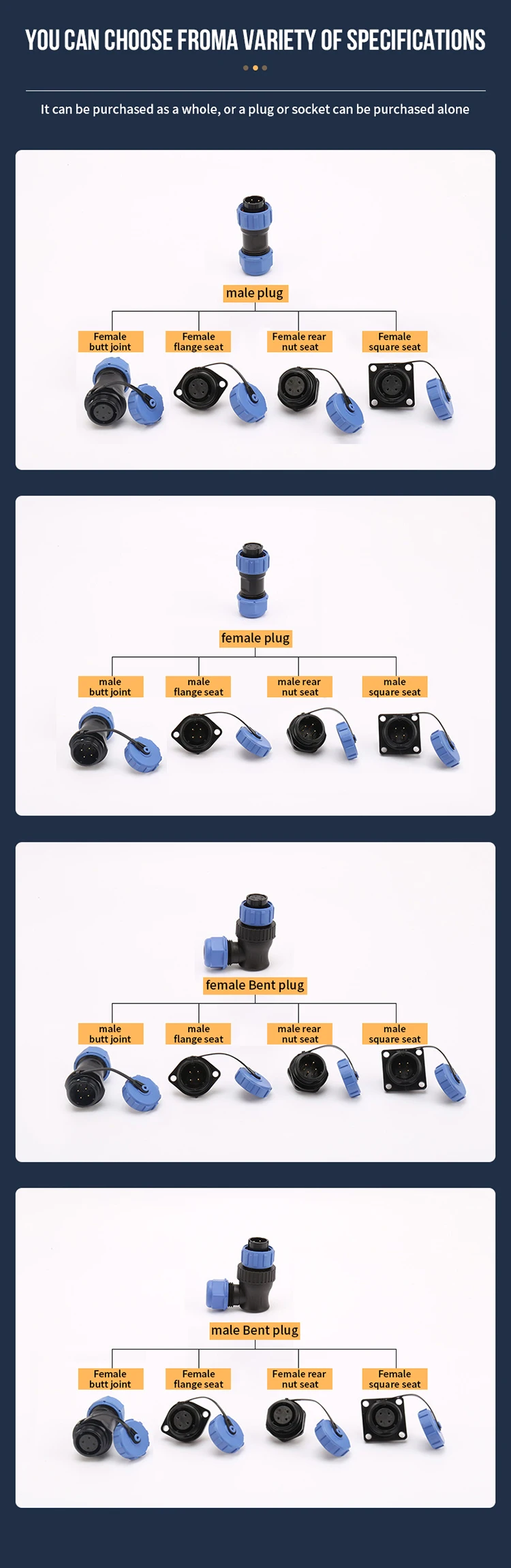 Waterproof Connectors Weipu SP Series Electrical Box Equipment Panel Receptacle Plug Aviation Connector 3 4 5 7 9Pin DXZP SC