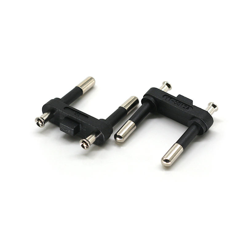 Factory Direct Supply Brazil Two Pins AC Plug Inserts Half Plastic Solid Pin Brazilian Plug Inserts Electrical Plug Inserts