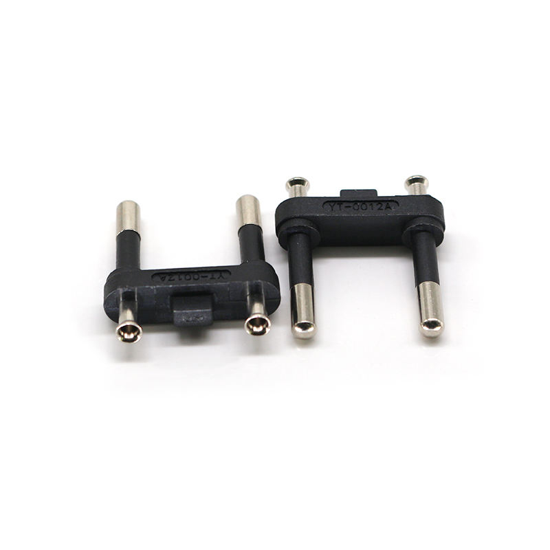 Factory Direct Supply Brazil Two Pins AC Plug Inserts Half Plastic Solid Pin Brazilian Plug Inserts Electrical Plug Inserts
