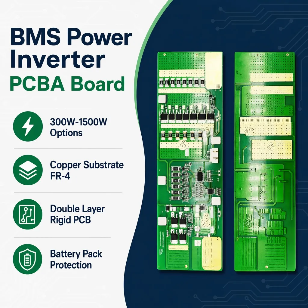 BMS Power Inverter PCBA Board 300W-1500W Double Layer Copper PCB Battery Protection Module for Energy Storage System OEM Custom