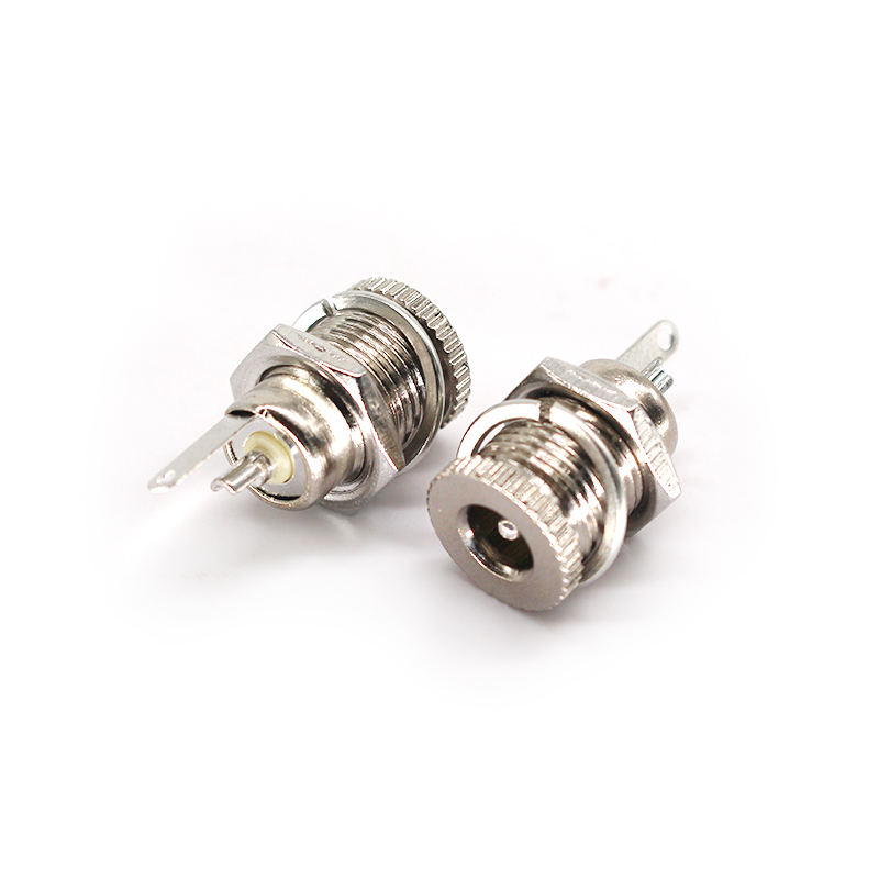 54-00063 DC Power Supply Jack Sockets DC-099 5.5 * 2.1 mm Threaded Metal Charging Sockets Female Panel Mount DC Connectors DC099