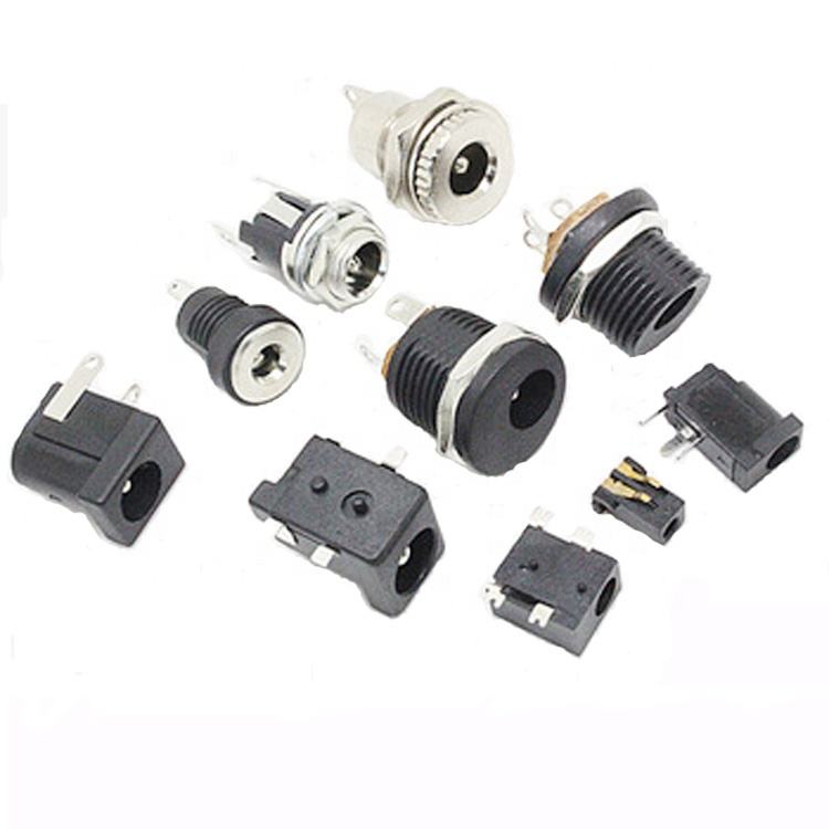 China Factory Solder Type Connectors 5.5*2.1mm Easy Assemble DC Female Socket DC Power Connectors DC Cable Adapter Wire Harness