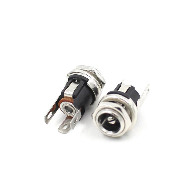 China Factory Solder Type Connectors 5.5*2.1mm Easy Assemble DC Female Socket DC Power Connectors DC Cable Adapter Wire Harness