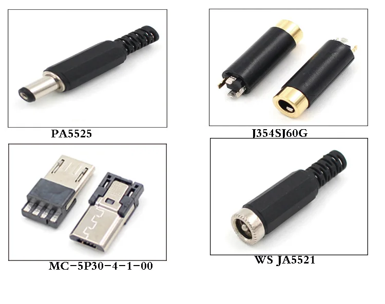 Original OEM Manufacturer High Quality DC Male Plugs Female Jack DC Power Socket Connectors Charging Sockets 5.5*2.1mm 5.5*2.5mm