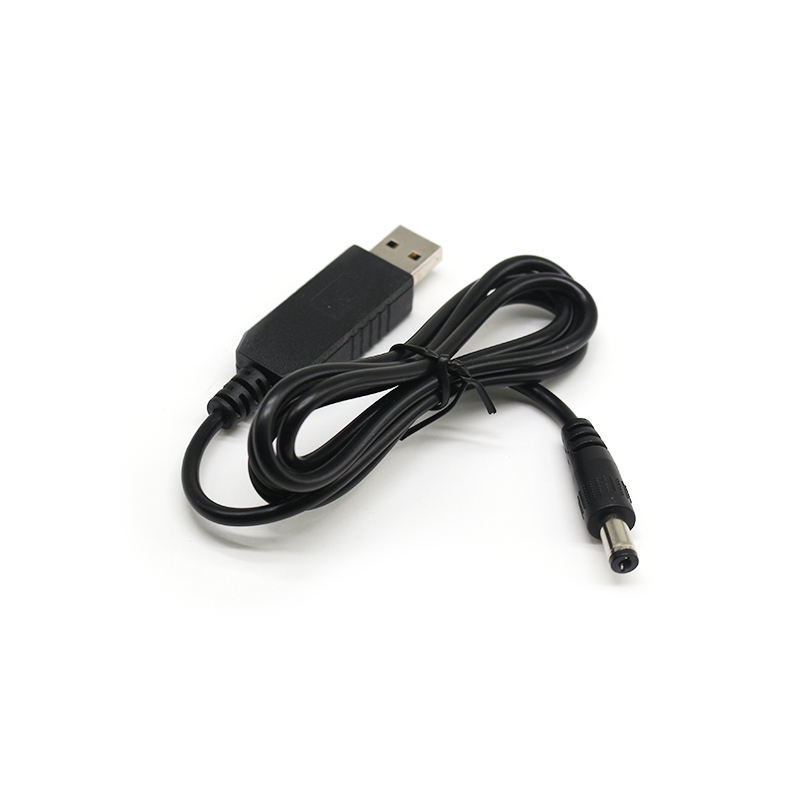 Factory Direct Sale Supply Custom USB Step up 5V to 12V Converter Power Supply DC Cable USB a Male Plug to 5.5*2.1mm Cables