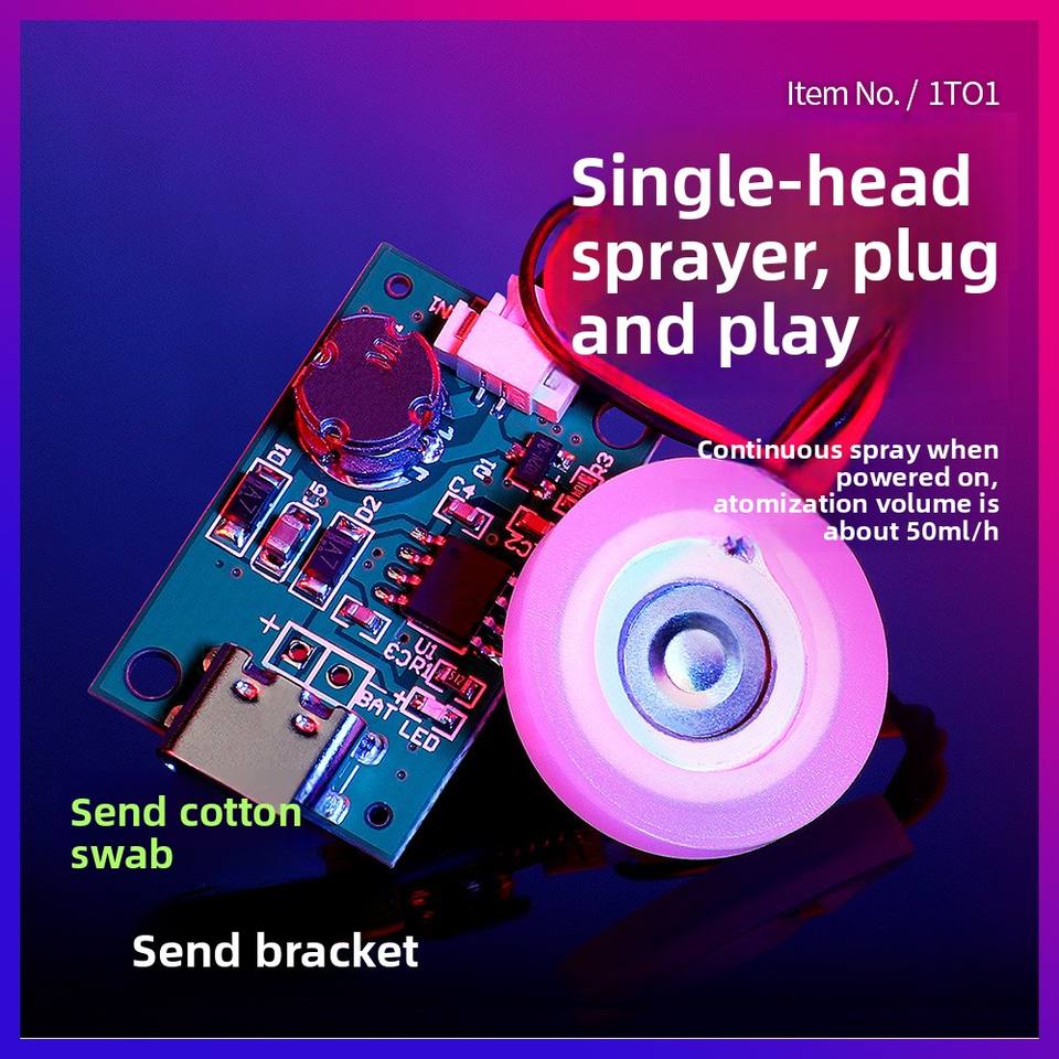 Single-nozzle Atomization Module Humidifier Mainboard Driver Circuit Board Atomizer Water-Heating Blanket Electronic Accessory