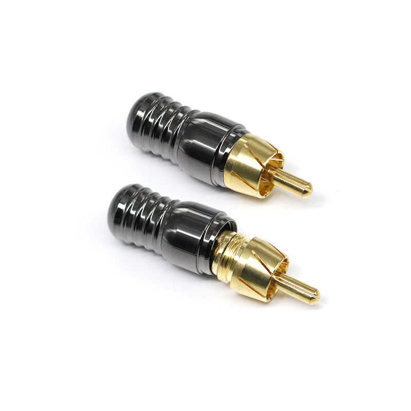Good Quality RCA Connectors Gold Plated RCA Plugs Solder Type RCA Connectors Hi-end Audio Male Plugs for Amplifier Cable