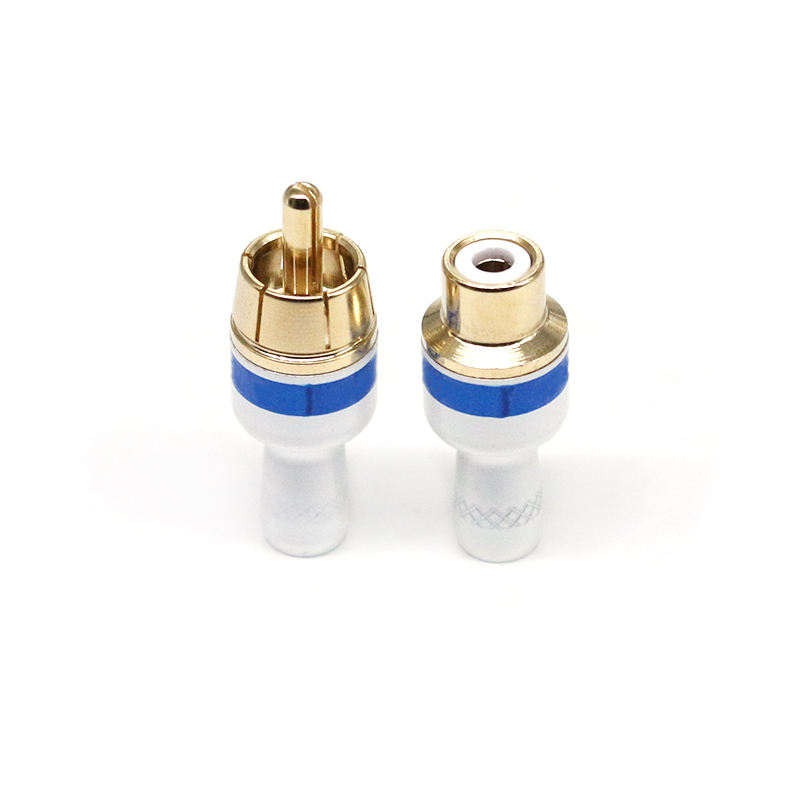 Professional Factory High Quality Gold Plated RCA Plugs RCA Sockets Assembly RCA Connectors Gold Plated Audio Connectors