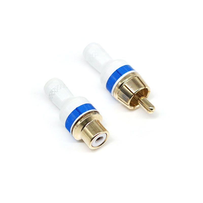 Professional Factory High Quality Gold Plated RCA Plugs RCA Sockets Assembly RCA Connectors Gold Plated Audio Connectors