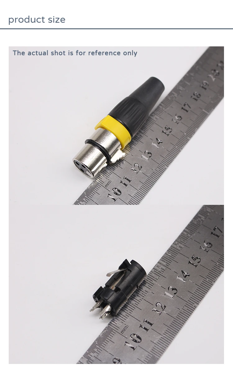 WS ELECTRONIC Hot Sale XLR Connectors 3 Pin Solder Type Connectors Audio 3-8 Pins XLR Female Jacks for Electric Speaker Cable