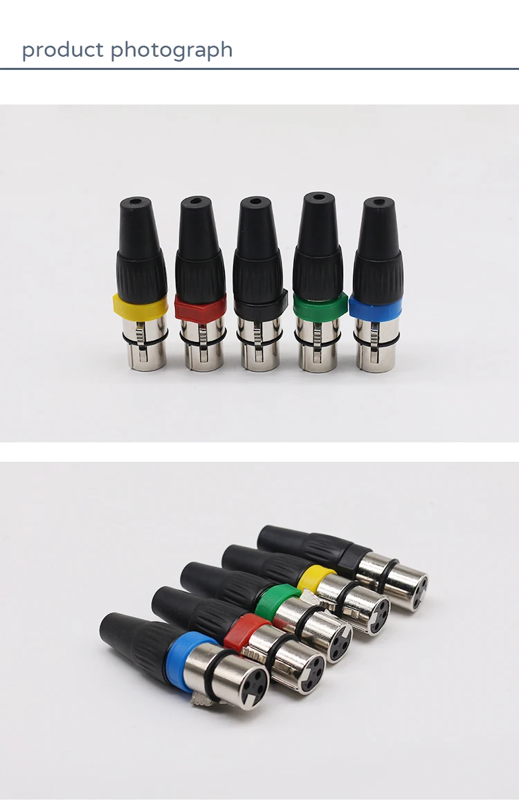WS ELECTRONIC Hot Sale XLR Connectors 3 Pin Solder Type Connectors Audio 3-8 Pins XLR Female Jacks for Electric Speaker Cable