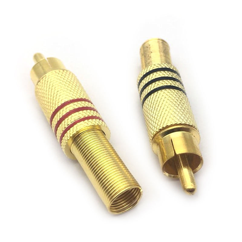DXZP SC Good Quality RCA Plugs Audio Jacks RCA Connectors AUX DIY Kit for Amplifier DVD Mp3 Mp4 Player Metal RCA Connectors