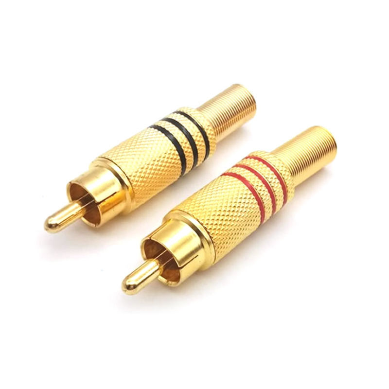 DXZP SC Good Quality RCA Plugs Audio Jacks RCA Connectors AUX DIY Kit for Amplifier DVD Mp3 Mp4 Player Metal RCA Connectors