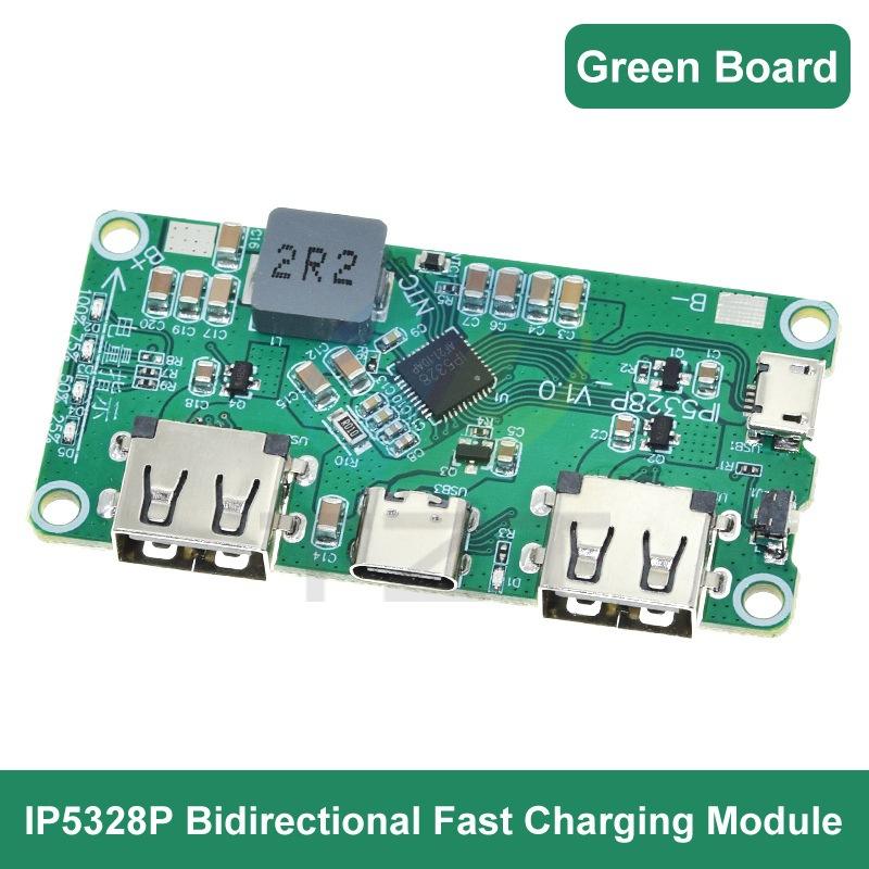 IP5328P Bidirectional Fast Charge Power Bank Mainboard 3.7V to 5V 9V 12V Boost Module 4-Port USB-C PD QC 3.0 DIY PCBA Module