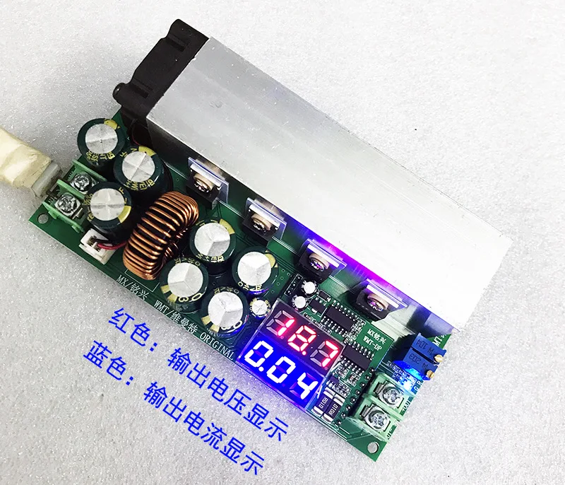 High Efficiency 600W DC-DC Adjustable Buck-Boost Converter 12V-80V Constant Current Voltage Power Module for LED Solar Charging