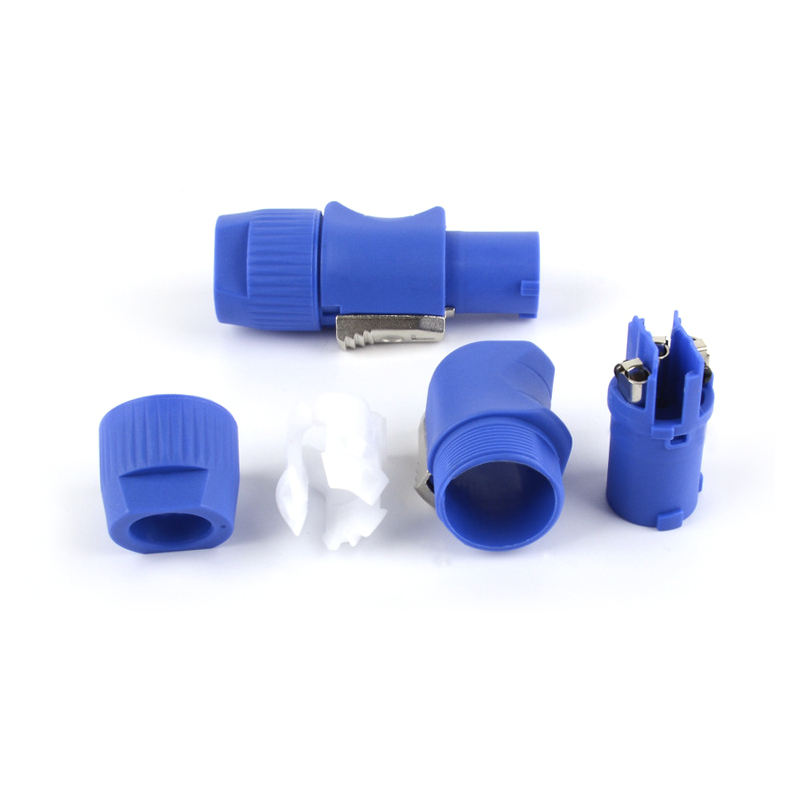 DXZP Factory Custom Blue XLR Series Waterproof WAC3FCA SAC3FCA WAC3MPA Plastic Power Cables Connectors  AC Power Con Connectors
