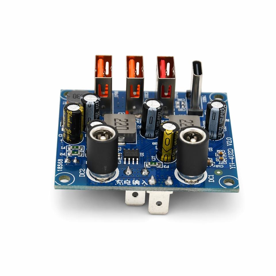 4-Port USB Type-C Fast Charging PCBA Board QC PD 20W Power Bank Charger Module Circuit PCB FR-4 for Outdoor Energy Storage DIY